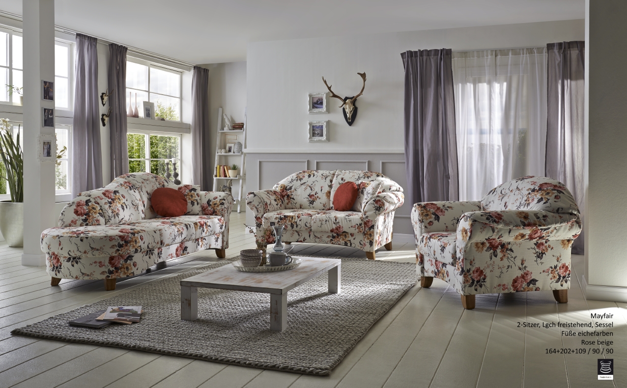Mayfair 2-SitzerLgchSessel_Rose beige 164+202+109-90_90
